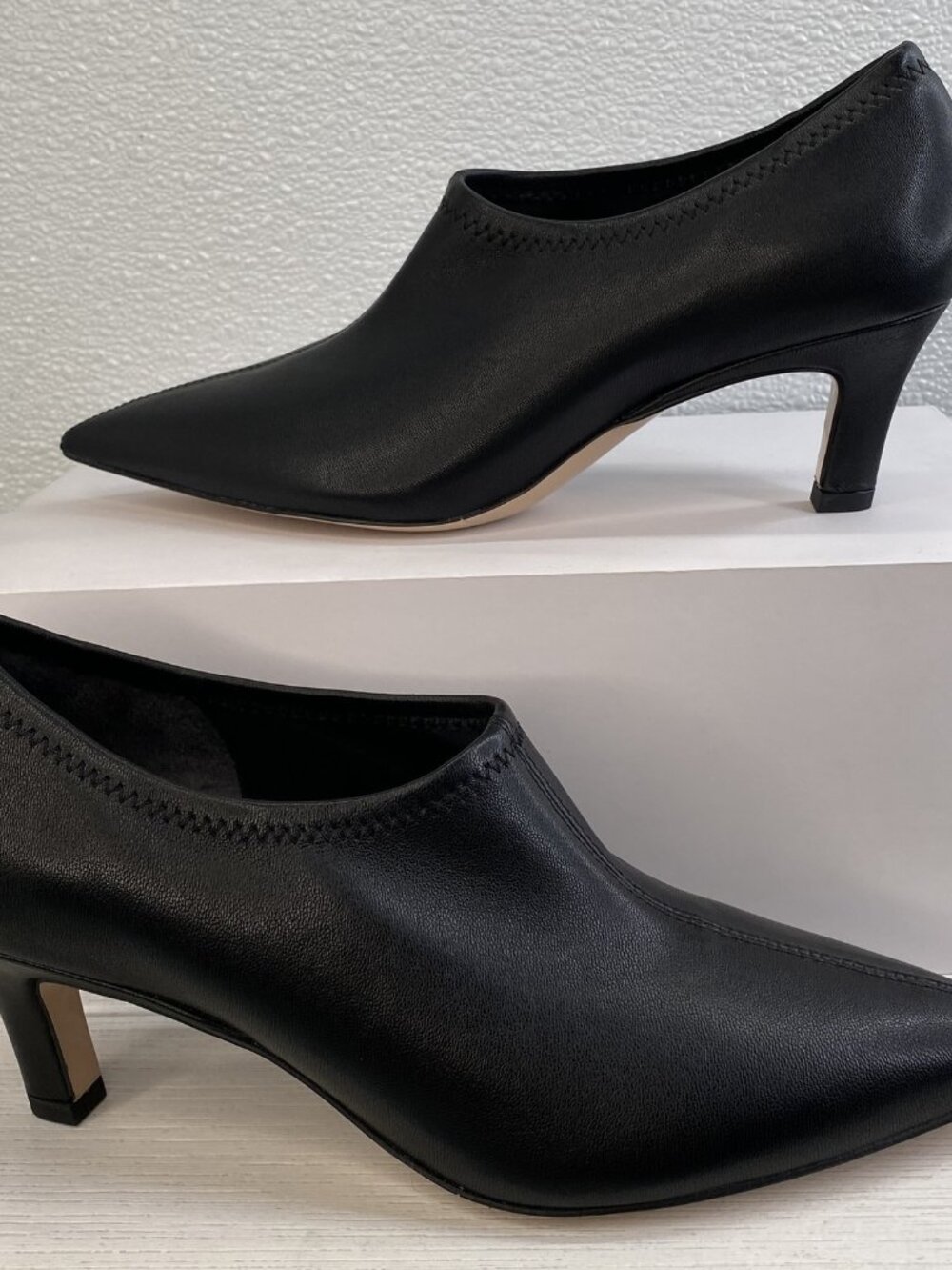Favorite Daughter Stoj Kitten Heel Ankle Booties Women's Size 6 Black Leather